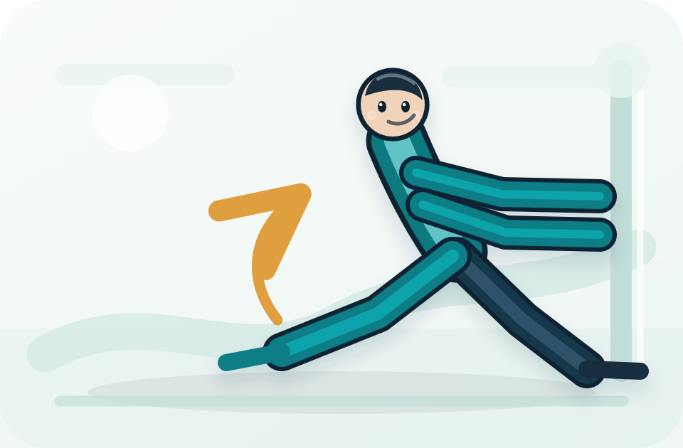 Supported calf stretch illustration