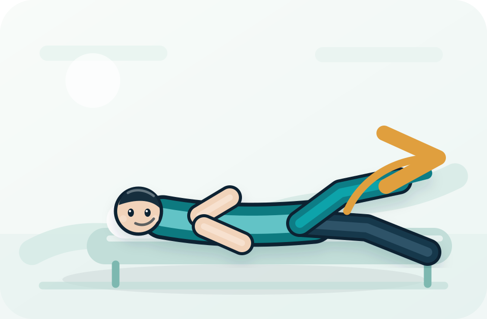 Supported hip flexor stretch illustration