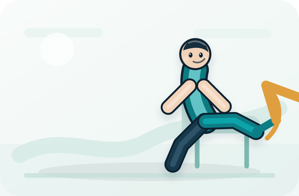 Seated marching intervals illustration