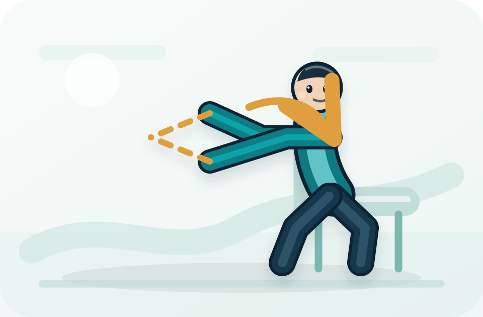Light band row or towel row illustration