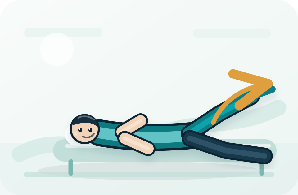 Side-lying hip abduction in small range illustration