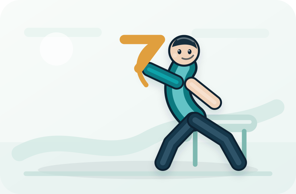 Raised sit-to-stand illustration