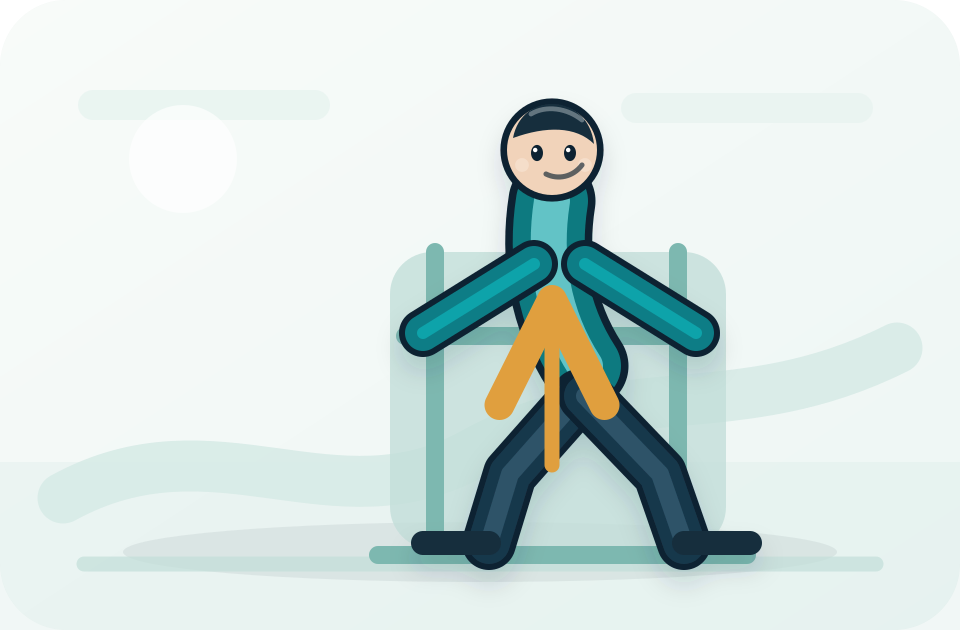 Assisted standing or standing-frame tolerance illustration
