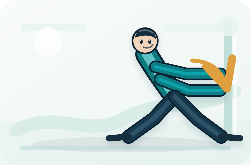 Wall push-up illustration